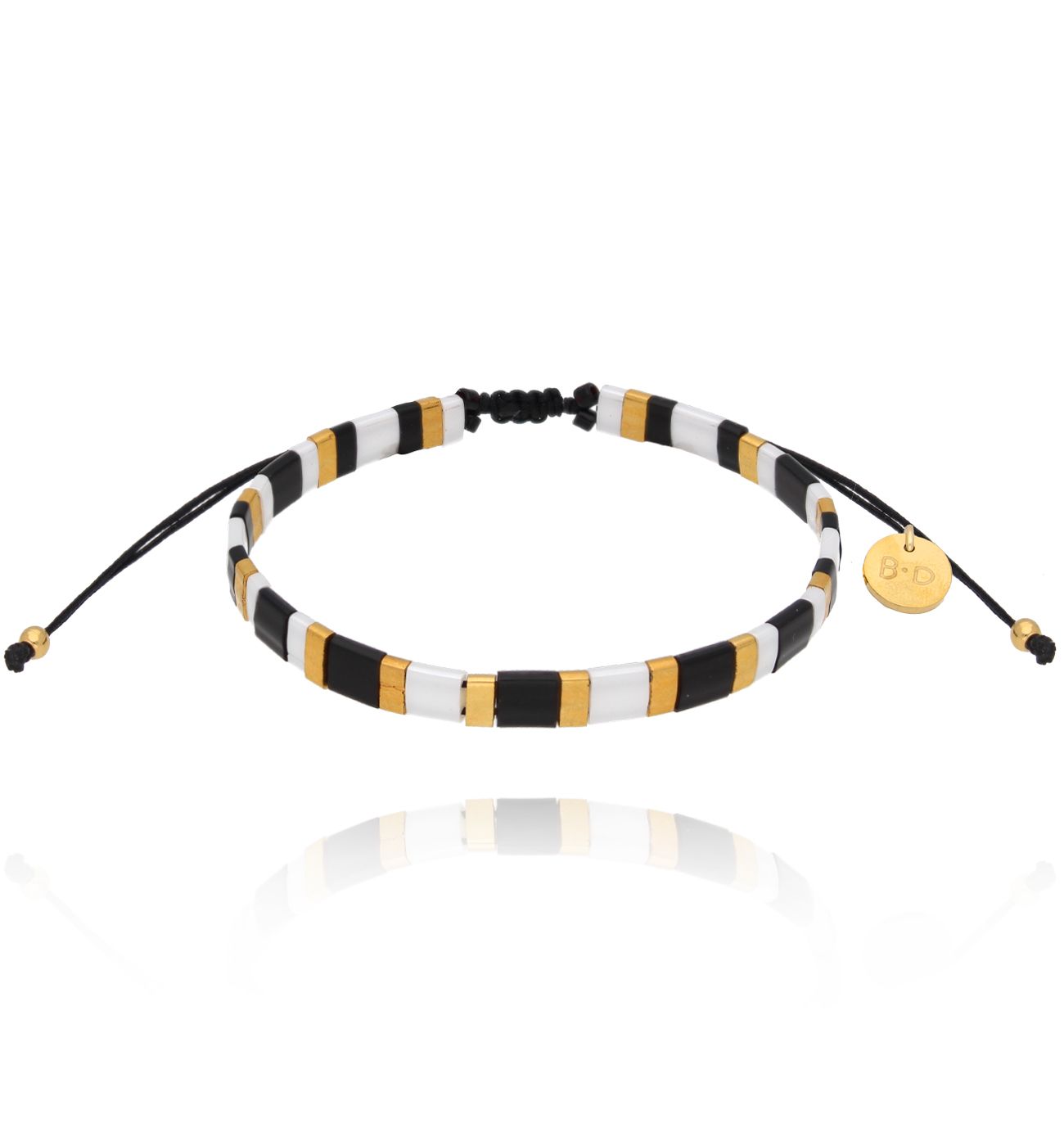 Bransoletka biało czarna Yummy - By Dziubeka