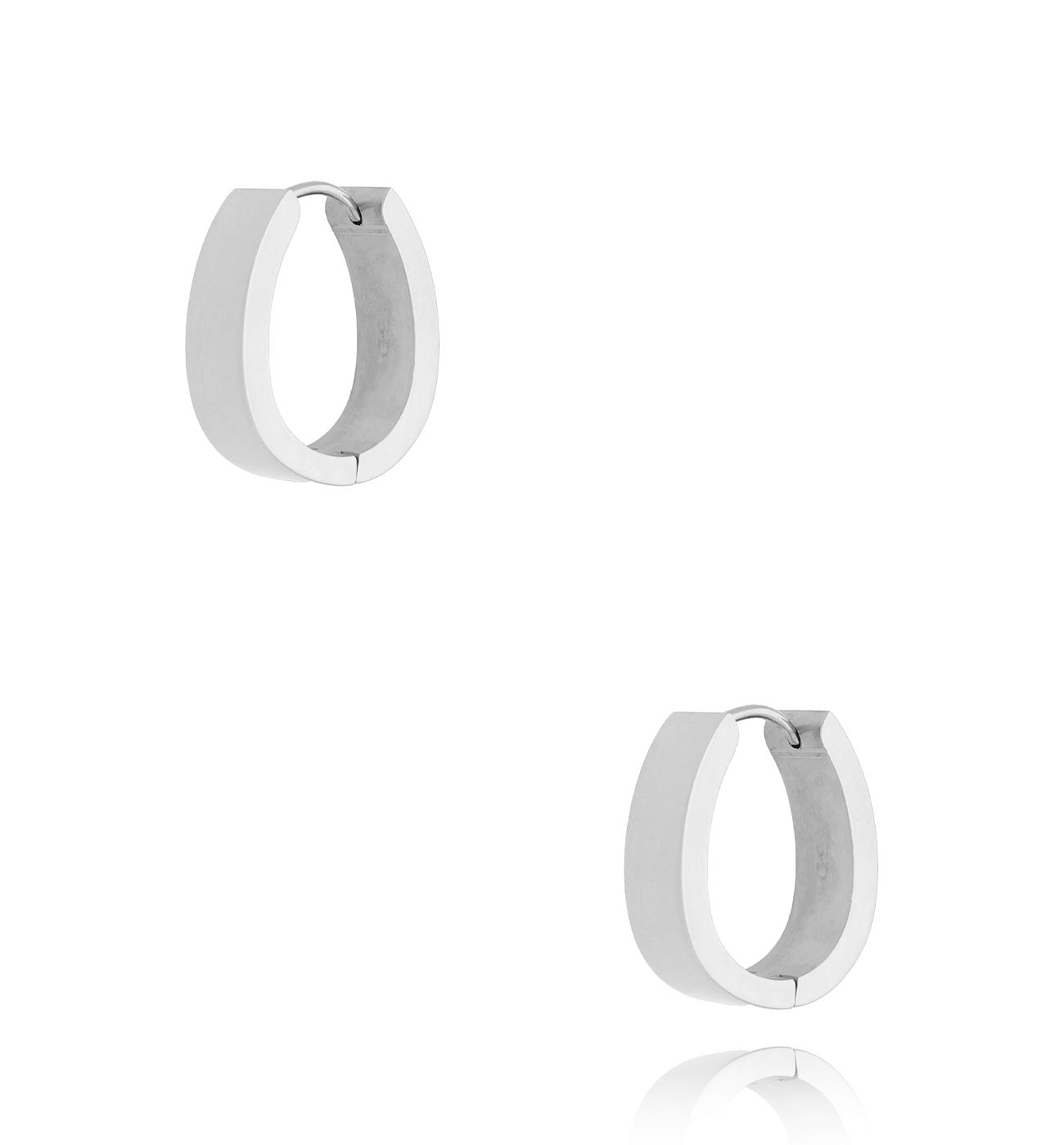 Kolczyki srebrne owalne Gloss KSA1512