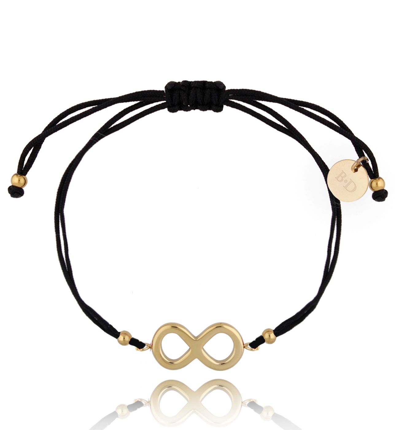 Bransoletka czarno-złota z nieskończonością Galaxy BGL0541 - By Dziubeka