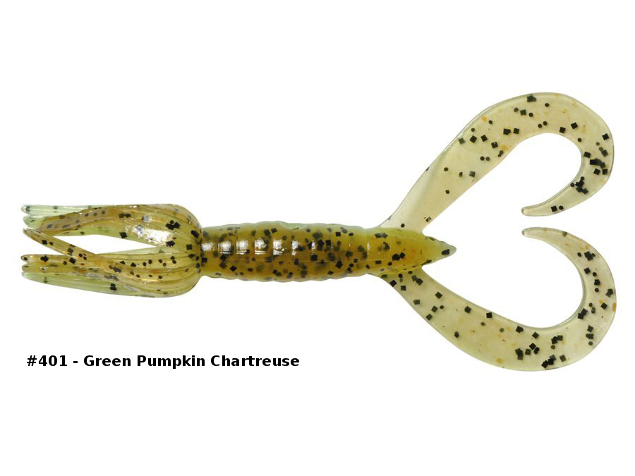 Keitech Guma Little Spider 3" 7,6cm 401 Green Pumpkin Chart