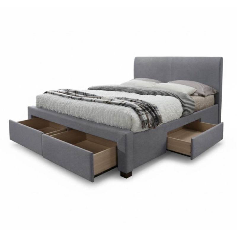 Łóżko Halmar MODENA 3 160x200 szare velvet 1 szt