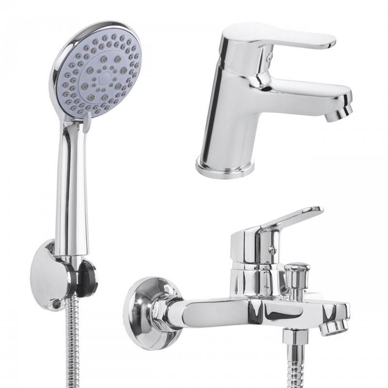 Zestaw baterii łazienkowych ASTAT Yoka Home chrom - 1 szt.