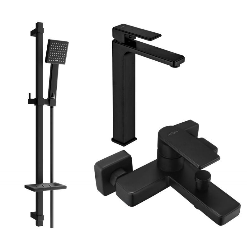 Zestaw wannowy Mexen Mino czarny 72413DQ45-70 1 szt.