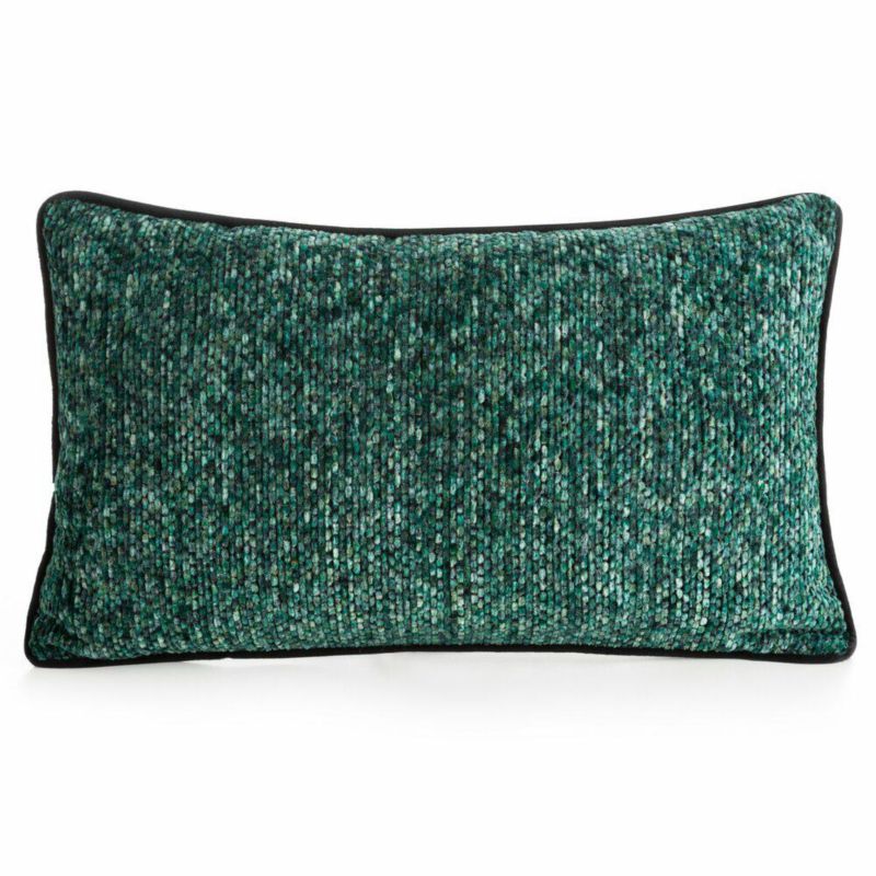 Poszewka Bari 02 Eurofirany dekoracyjna na poduszkę 30x50 cm Szenilowa Zielona 1 szt.