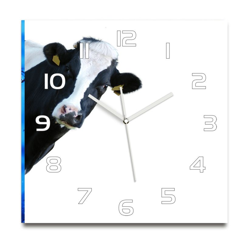 Zegar szklany Tulup Krowa 30x30 cm cm cichy 1 szt.