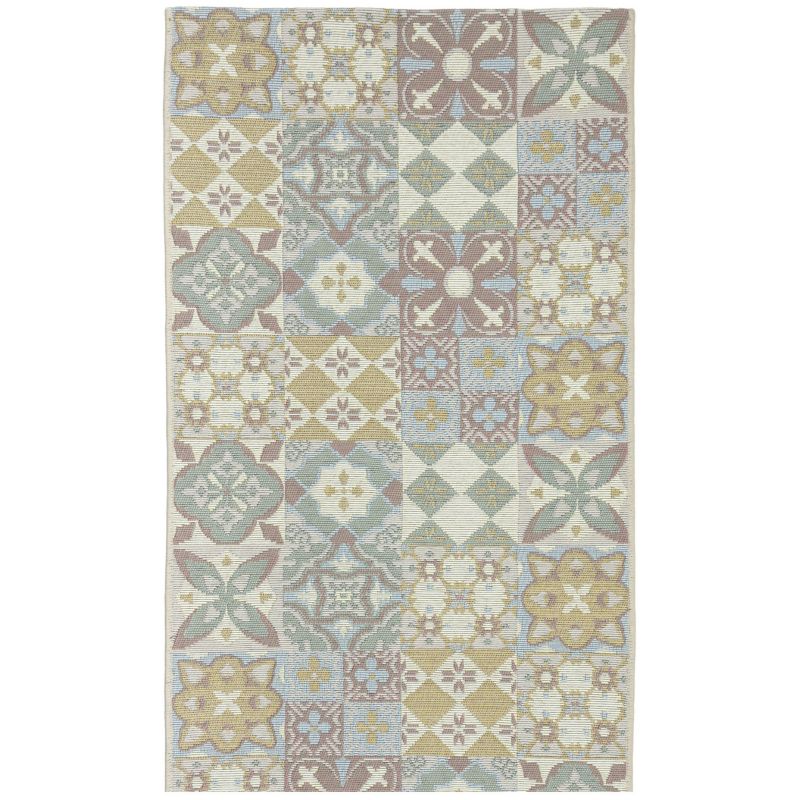 Dywan SELENA 60x100 cm płasko tkany e-floor wewnętrzny zewnętrzny marokański beżowy 1 szt