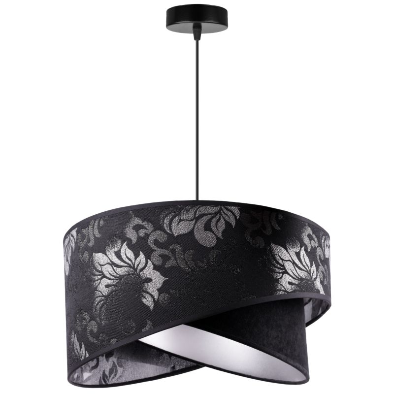 Lampa sufitowa wisząca Light Home LH Werona 1x E27 60W czarny/srebrny 1szt.