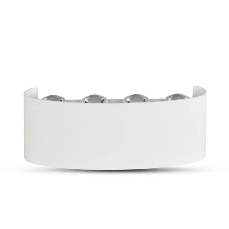 Kinkiet ścienny V-TAC Vt-848 biały góra-dół LED 8W 3000K 870lm IP54 wym: 4,8 x 22 x 9 cm - 1 szt.