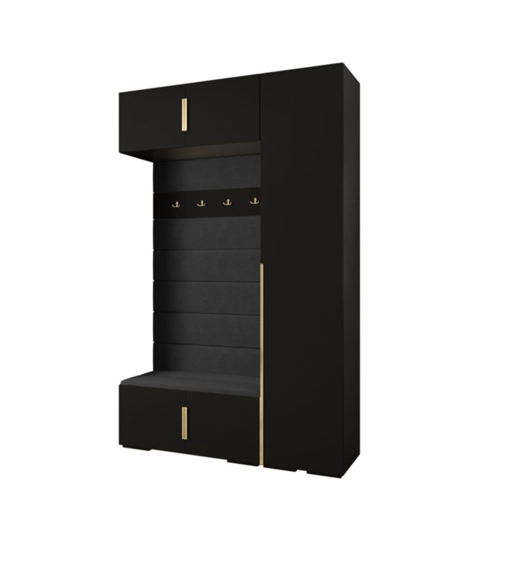 Garderoba do przedpokoju Abiks INOVA 1 Z19 czarny+złoty+manila18 1szt.
