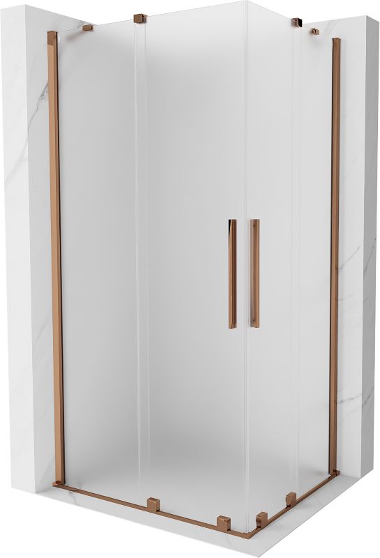 Kabina prysznicowa Mexen Velar Duo rozsuwana 100 x 90 cm szron różowe złoto 1 szt.