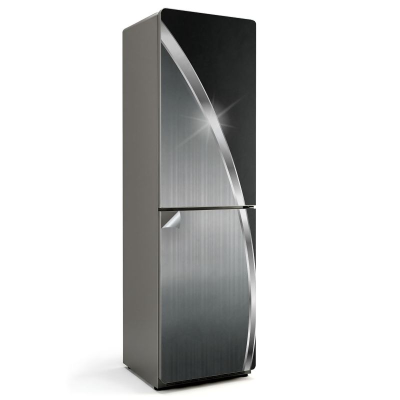 Naklejka na lodówkę Wallfluent 60x205 cm Abstrakcyjny wzór metaliczny 1 szt.