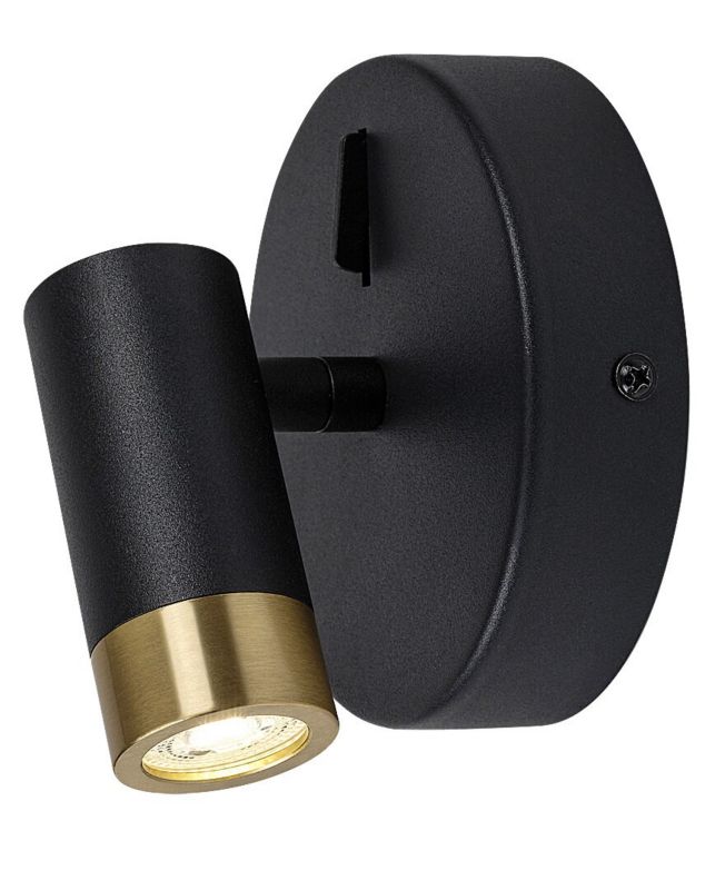 Reflektor spot Rabalux Kadir czarno-złoty-przezroczysty LED 3W 4000K 270lm IP20 wym: 3,5 x 3,5 x 10 cm metal - 1 szt.