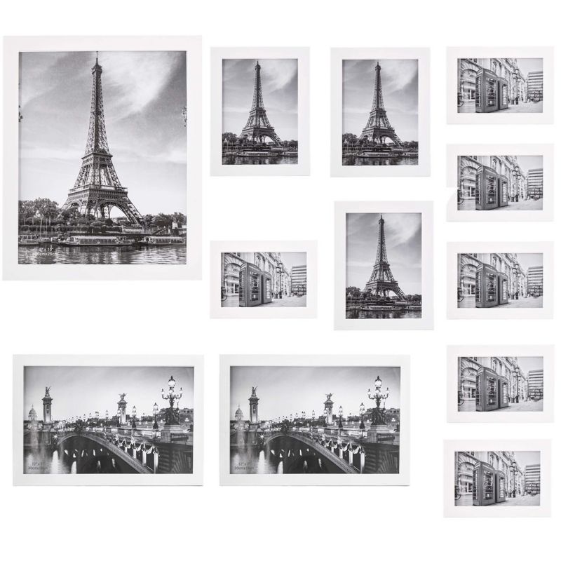 Ramki na zdjęcia Springos poziome i pionowe białe 12 szt.