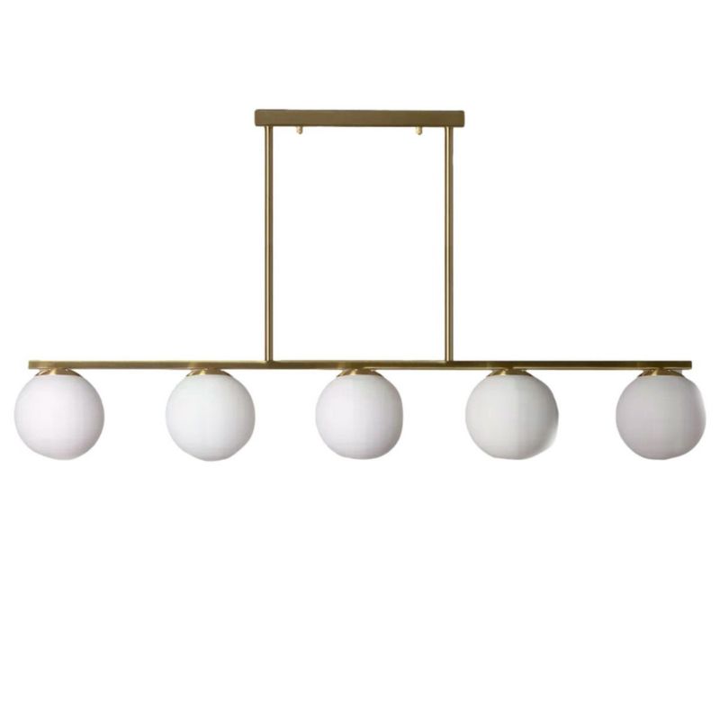 Lampa wisząca Abruzzo Milano złoto-biała wym: 60 x 115 x 15 cm 5xE27 x 40W 1 szt.