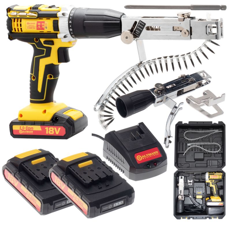 Wkrętarka z podajnikiem Kaltmann K-WZP18V 2x Aku 2.0Ah 29 Nm walizka 1 szt.