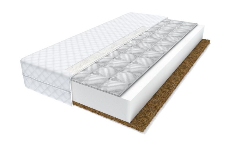 Materac FDM 90x160 BIANKA pianka wkład kokosowy i wkład z gryki 1 szt.