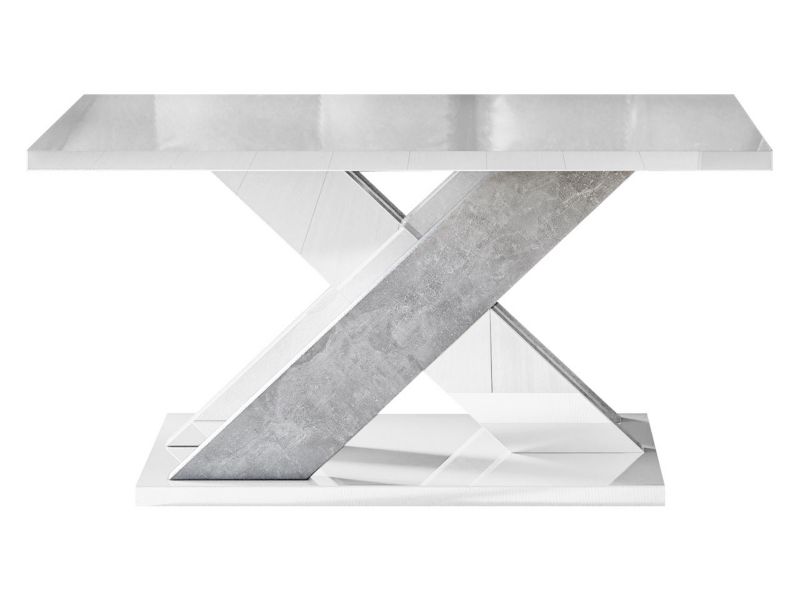 Stolik kawowy MIRJAN 24 Xao biały połysk / beton 1 szt.