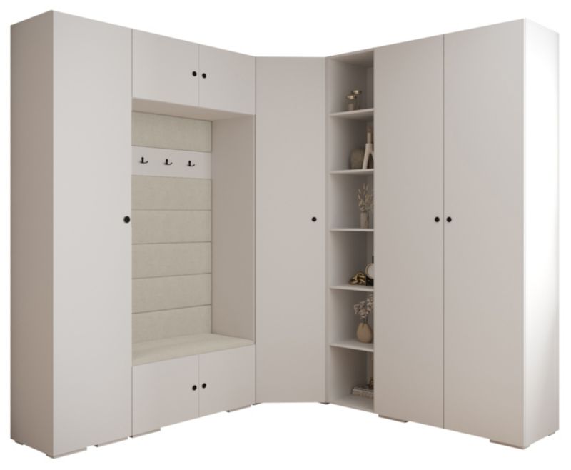 Garderoba do przedpokoju Abiks INOVA 2 Z2 biały+czarny+manila02 1 szt.