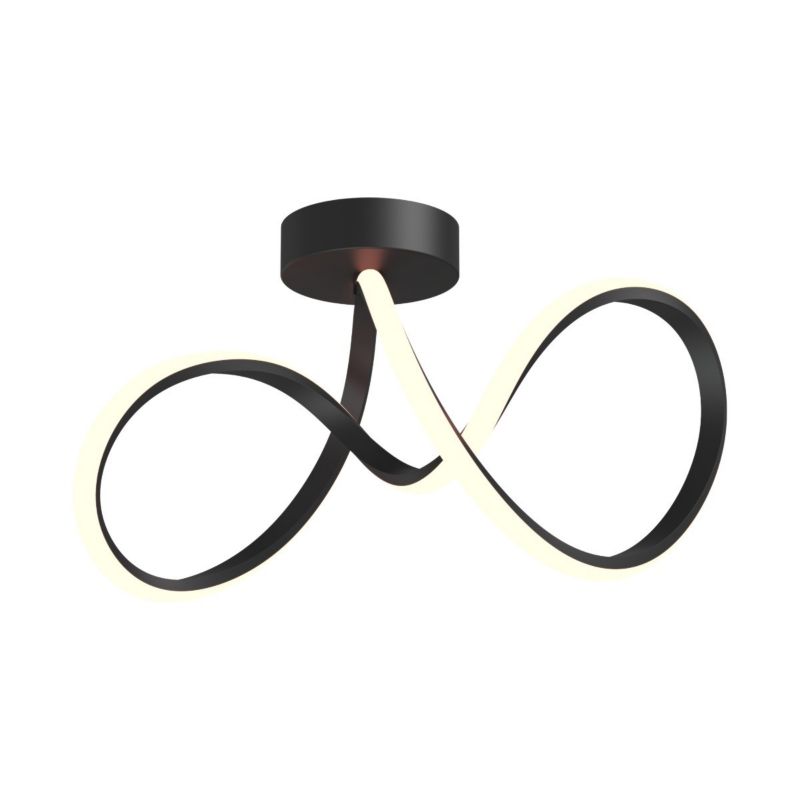 Lampa sufitowa Zuma Line Clint czarno-biała wym: 26 x 41 x 22 cm wbudowany LED 26W 1 szt.