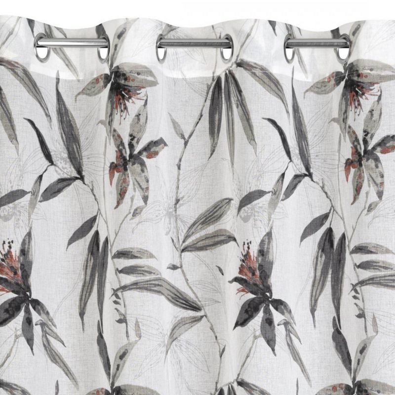 Zasłonka Eurofirany Aida 140 x 250 cm biała / beżowa