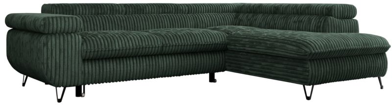 Narożnik MKS Meble PETER L strona prawa Ciemnozielony sztruks 1szt.