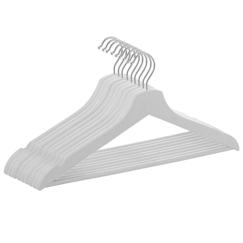 Wieszaki na ubrania Springos drewniane zestaw 9 szt. szare 1 kpl.