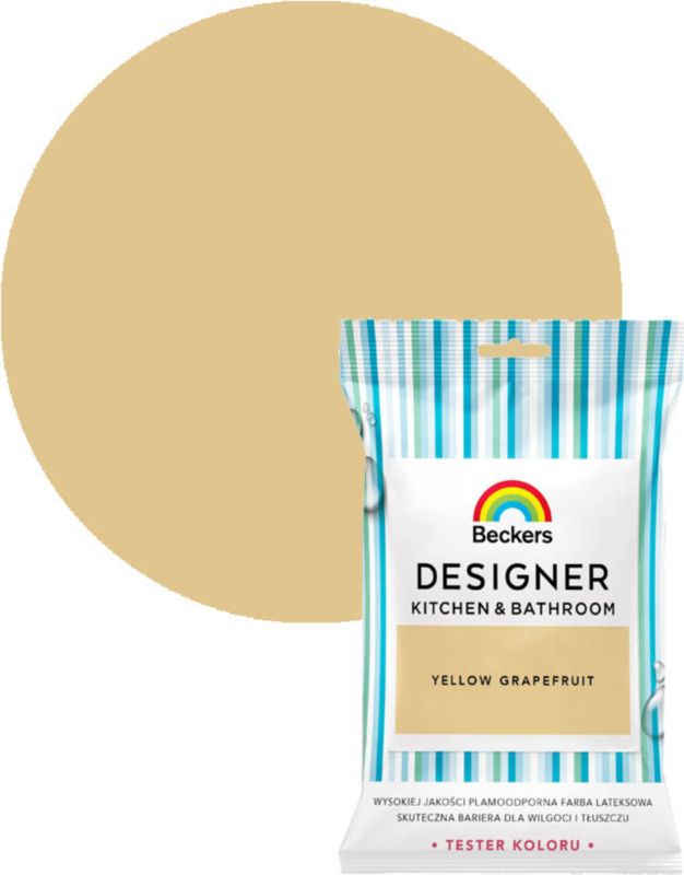 Tester farby kolorowej Beckers Designer Kitchen&Bathroom Yellow Grapefruit 0,05 l