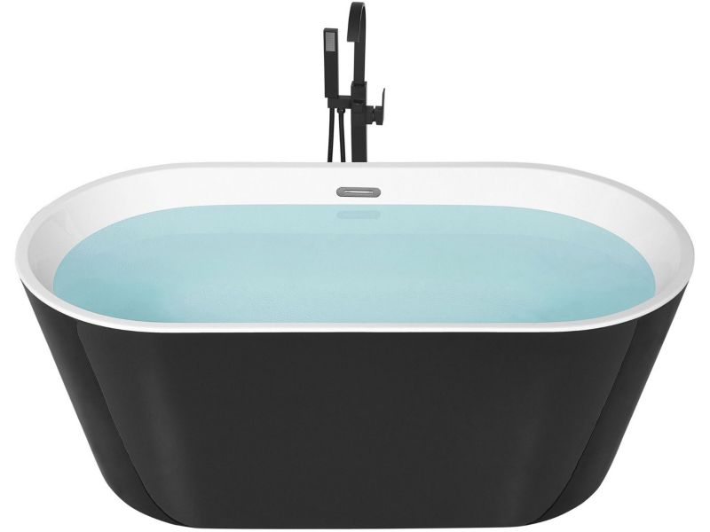 Wanna wolnostojąca 170 x 72 cm czarna Havana 1 szt.
