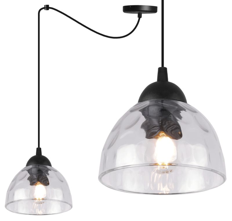 Lampa sufitowa wisząca Light Home LH Pająk Venice 1x E27 60W klosz bezbarwny 1szt.