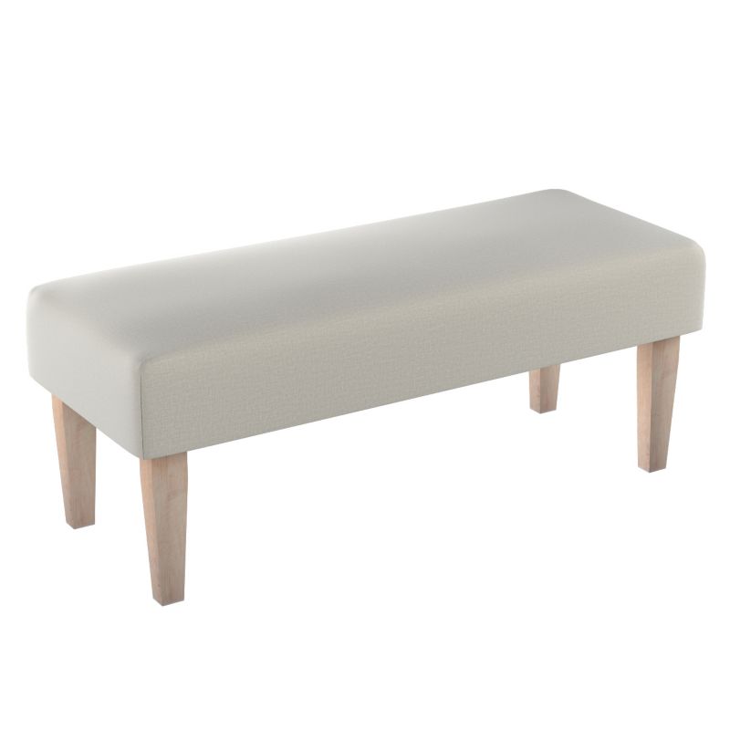 Ławka Dekoria 100 x 40 x 40 cm jasno szary welwet 1 szt.