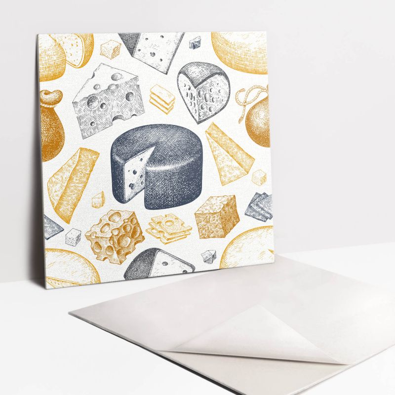 Kafelki samoprzylepne Tulup 30x30 cm Rysunkowe sery 9 szt.