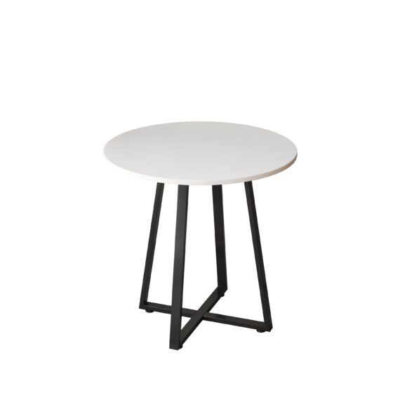 Stolik kawowy Rebiko 80 cm okrągły biały 1 szt.