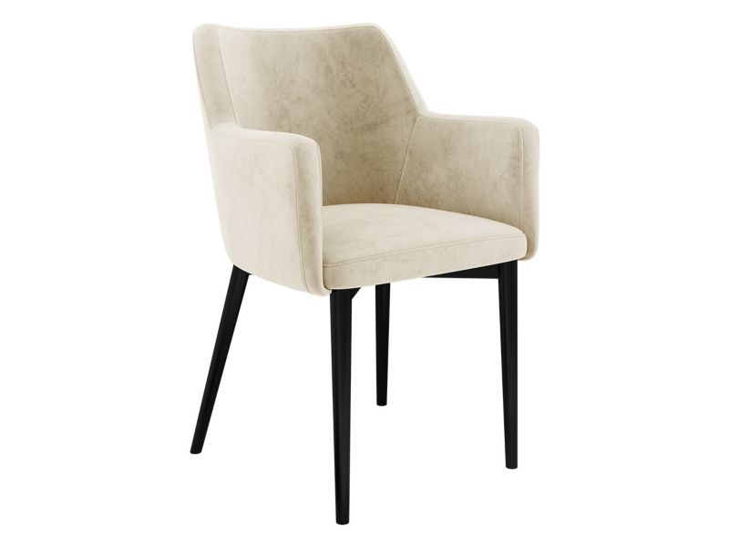 Krzesło MIRJAN 24 tapicerowane Rene czarny/śmietankowy 1 szt.