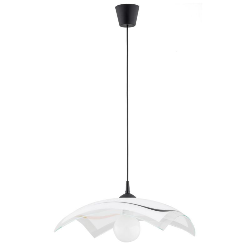 Lampa wisząca Alfa Kamelia czarno-biała wym: 90 x 44 x 47 cm 1xE27 x 15W 1 szt.