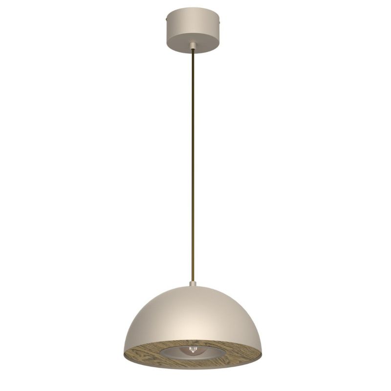 Lampa wisząca Luminex Elgund kremowo-ciemne drewno wym: 110 x 28 x 28 cm 1xE27 x 15W 1 szt.