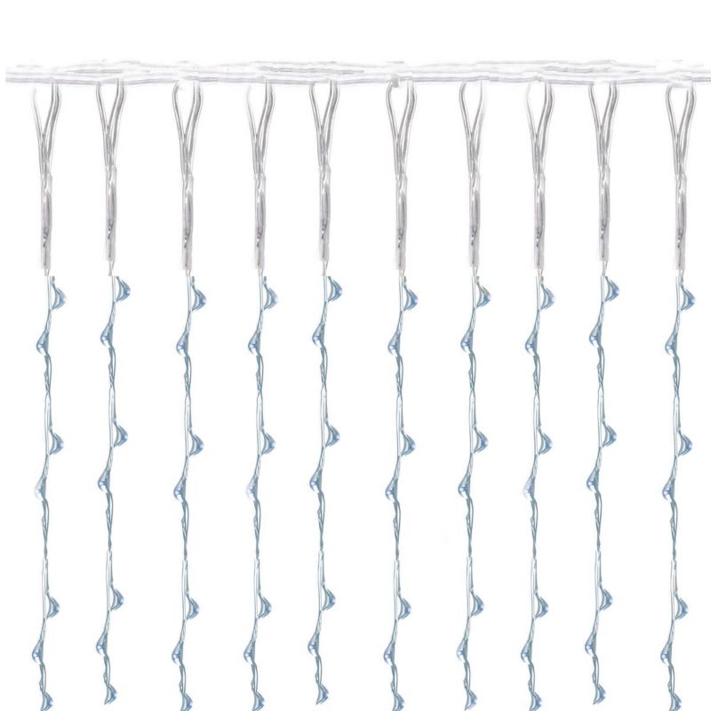 Kurtyna świetlna zimny biały Springos 300 Led lampki wewnętrzne z programatorem USB 1 szt.