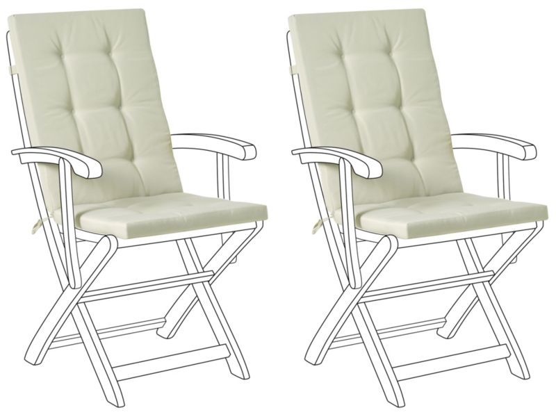 Zestaw 2 poduszek siedziskowych/oparciowych Maui premium Jasnozielony 1 par.