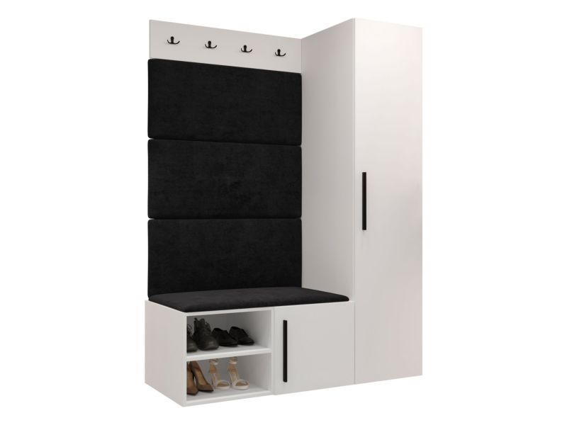 Garderoba MIRJAN 24 Medi II biały + czarny 1 kpl.