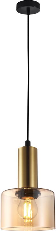 Lampa wisząca Santia 1 x 40 W E27 brązowa/amber