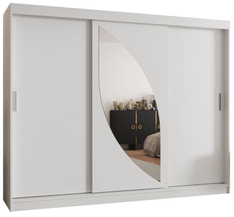 Szafa przesuwna Gardroba Abiks MILO 250 biały mat 1 szt.