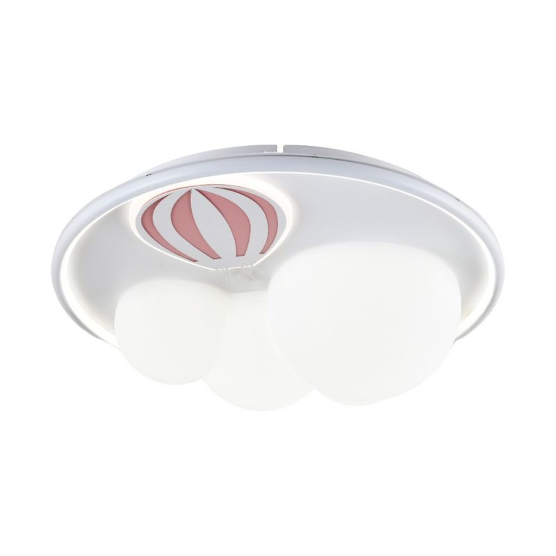 Lampa sufitowa wisząca Zuma Line Focus 0079 biało-różowa dziecięca wbudowany LED 42W 1 szt.