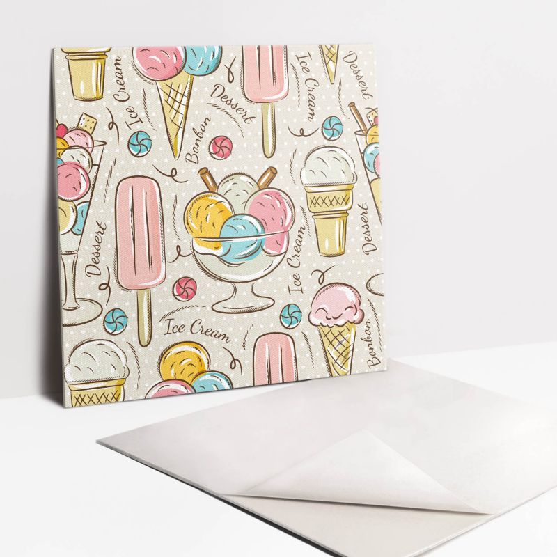 Kafelki samoprzylepne Tulup 30x30 cm Kolorowe lody 9 szt.