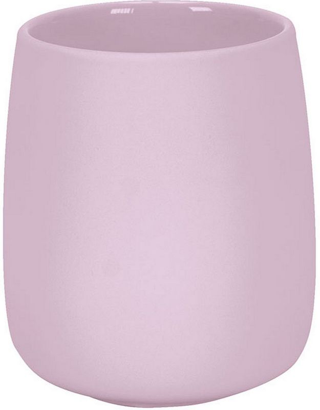 Kubek na szczoteczki Kleine Wolke Eclipse, matowy róż, kamionka, 8,6x10 cm, 1 szt.