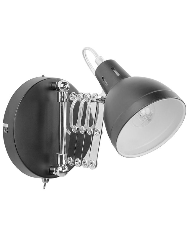Lampa ścienna Harrington Regulowana Metal Czarny 1 szt.
