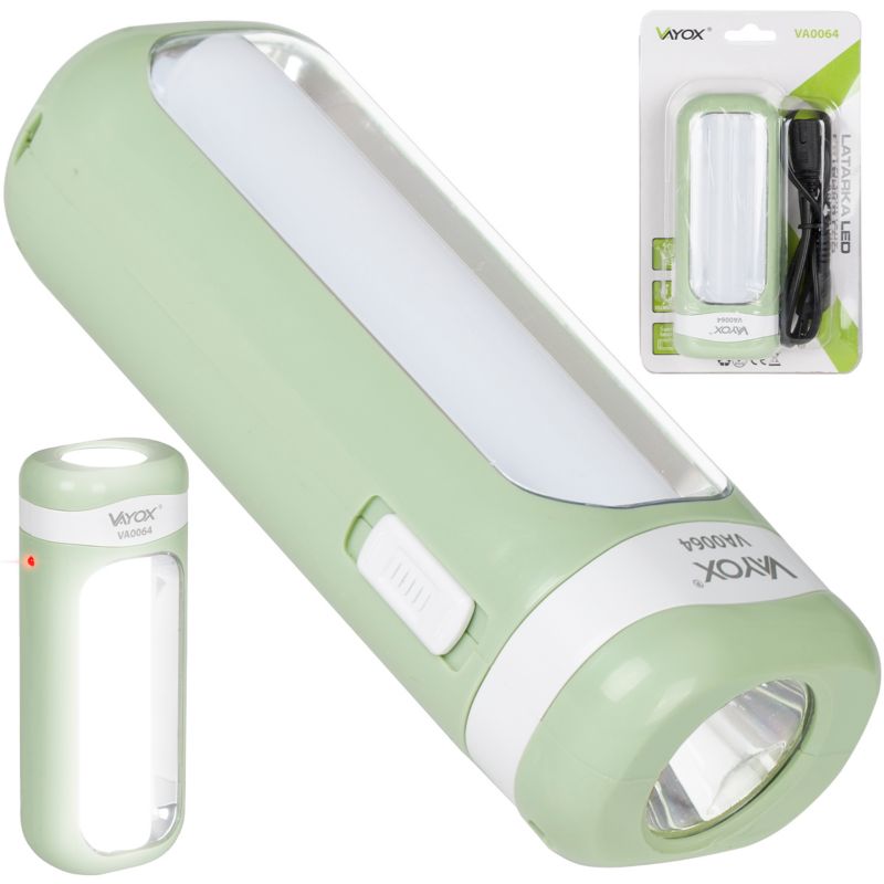 Latarka LED Vayox VA0064 akumulatorowa światło boczne 230V 100lm 1 szt.