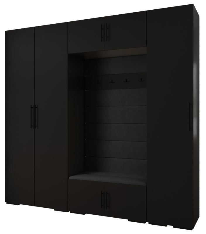 Garderoba do przedpokoju Abiks INOVA 3 Z8 czarny+czarny+manila18 1 szt.