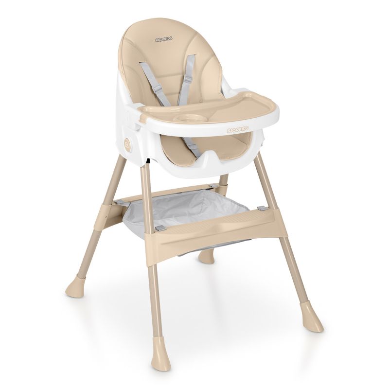 Krzesełko do karmienia dla dzieci Ricokids Mani regulowane fotelik 3w1 beżowe 1szt.