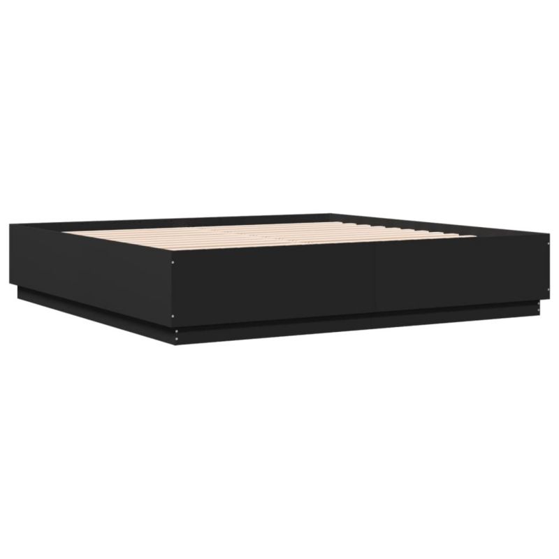 Łóżko drewniane WaszeMeble 200x200 cm czarna WM-3209584 1 szt.