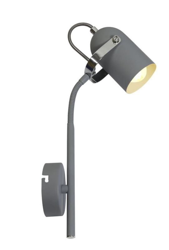 Kinkiet ścienny Candellux Gray szaro-chromowany 1 x E14 x 40W IP20 wym: 39 x 19 cm - 1 szt.
