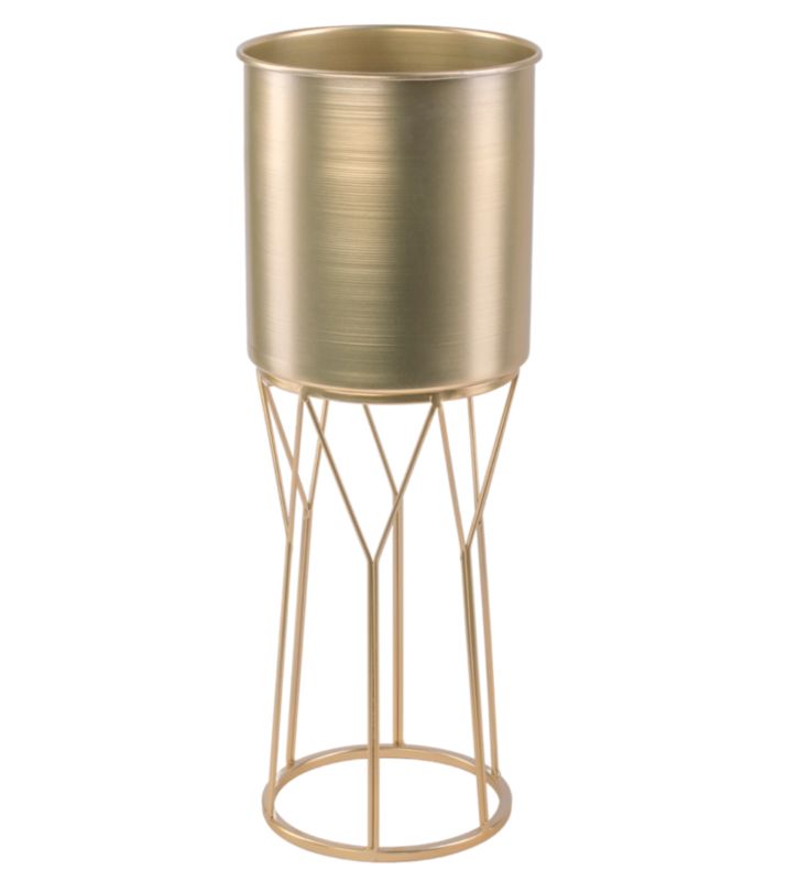 Osłonka doniczki Swen XL Direct Home &Garden okrągła złota 22,5x69,5 cm 1 szt.